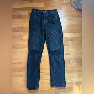 Agolde black ripped jeans